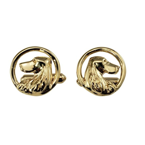 Vintage 14 Karat Yellow Dog Cufflinks #10826 - Picture 7 of 9